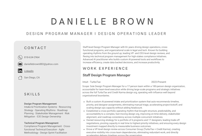consult on design operations and program management to scale your team